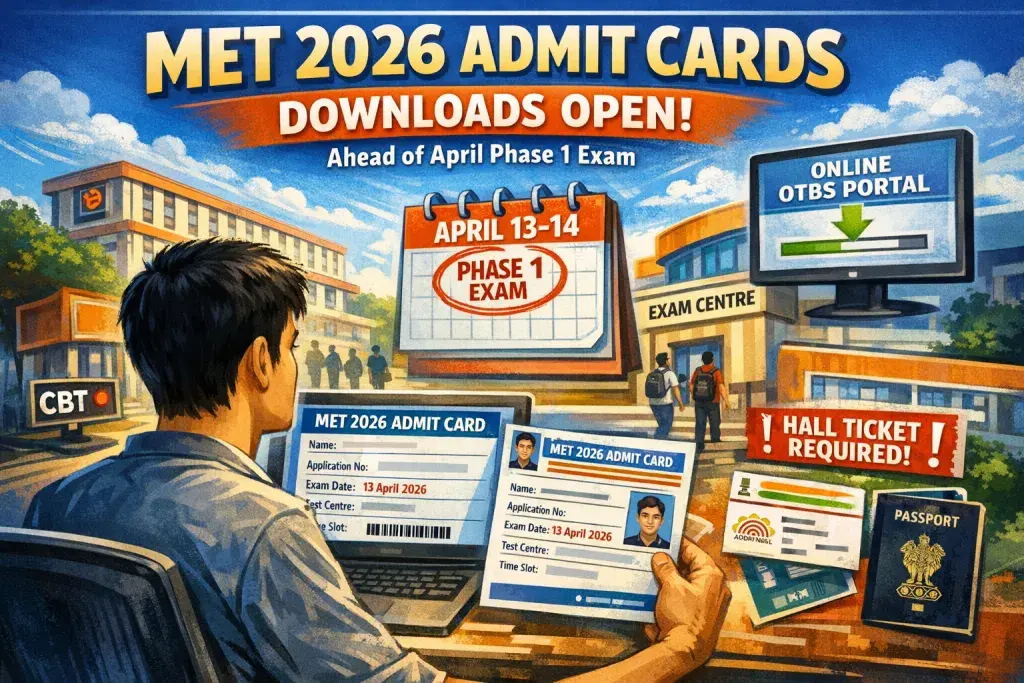 MAHE Opens MET 2026 Admit Card Downloads Ahead of April Phase 1 Exam